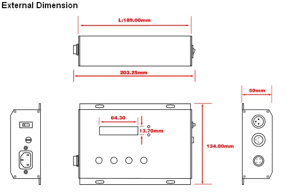 led 220V High-voltage DMX 300 controller with LCD display for led strip