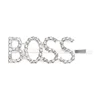 Multiple Styles Hot Sale Rhinestone BOSS Letter Hair Clip Alloy Crystal Letter Hair Pin
