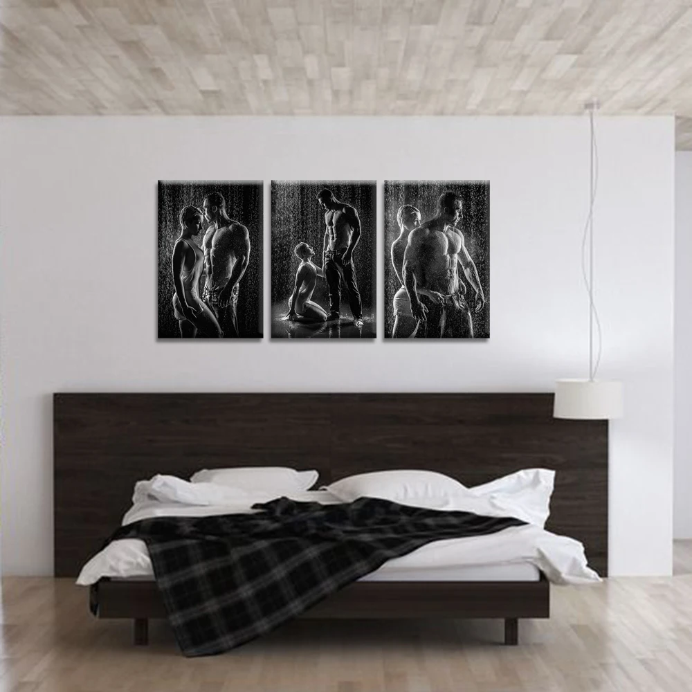 Man and Woman in Love Photo Canvas Printing Black and White Picture Canvas Wall Decor HD Canvas Printing