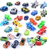 Plastic Mini Cartoon Car Pull Back Car Model Children's City Car Toys Cartoon aircraft