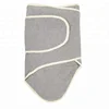 Custom Organic Swaddle Blanket Swing Grey with Yellow Trim