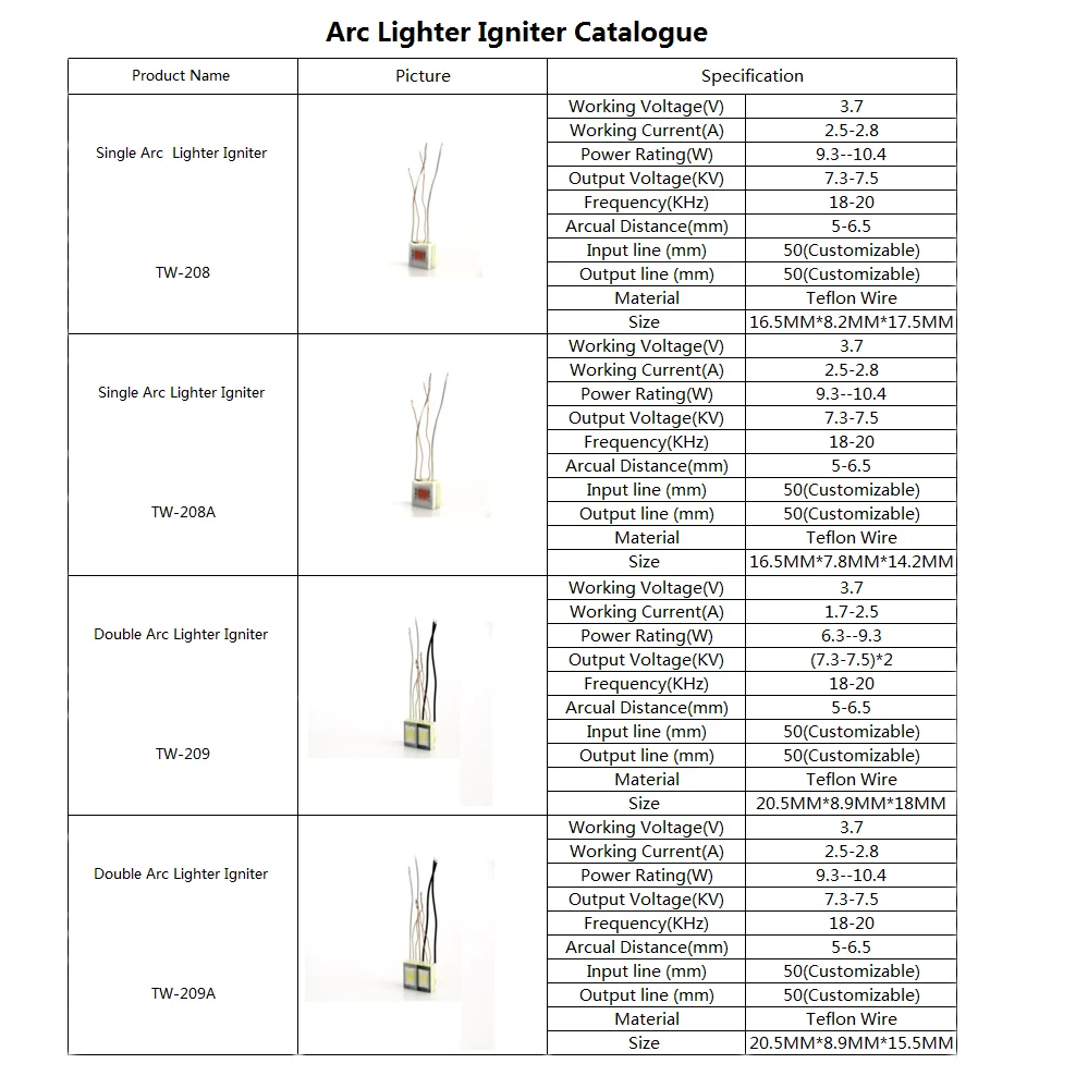11kv high voltage pulse arc ignition lighter transformer