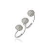 15289 Xuping fashion women jewelry zircon inlayed two circle design finger ring