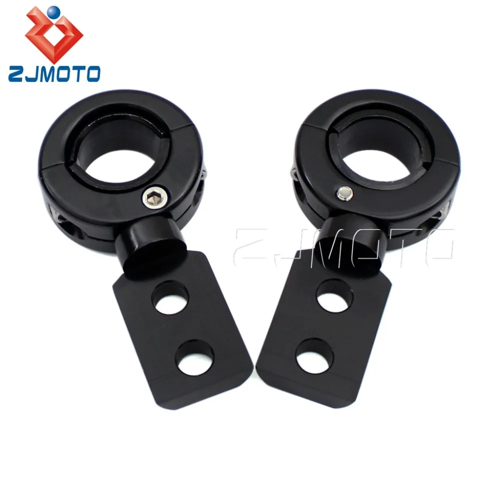 360 Degree Black 22mm Handlebar Light Bracket Motorcycle Led Spotlight