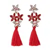 Best lady Fashion Jewelry Flowers Charm Tassel Wedding Bohemian Drop Statement Earrings