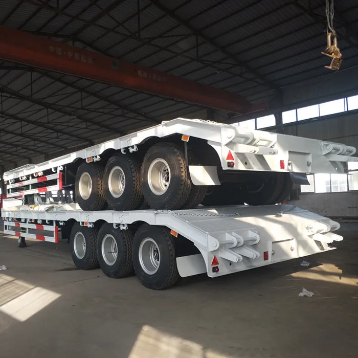 3 Axles 50/60Ton Heavy Duty Hydraulic Swan Neck Gooseneck Lowboy Lowbed Low Bed Semi Trailer Truck for Sale