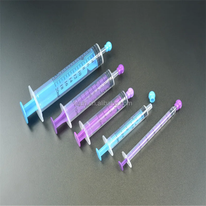 Sterile Disposable Colored Oral Syringe With Plungers For Feeding Baby