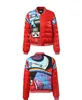 ladies women bomber polyester down fabric jacket