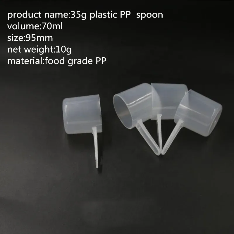 20g 35ml 40ml Plastic Pp Measuring Spoon,White Round Flat Bottom Milk
