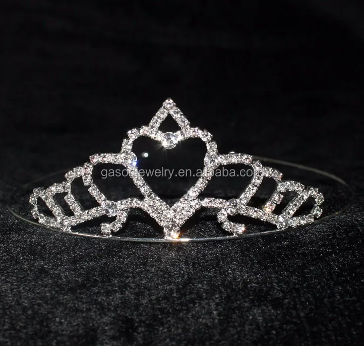 Yiwu Factory Wholesale Bulk Beatuiful Princess Rhinestone Tiaras Trendy