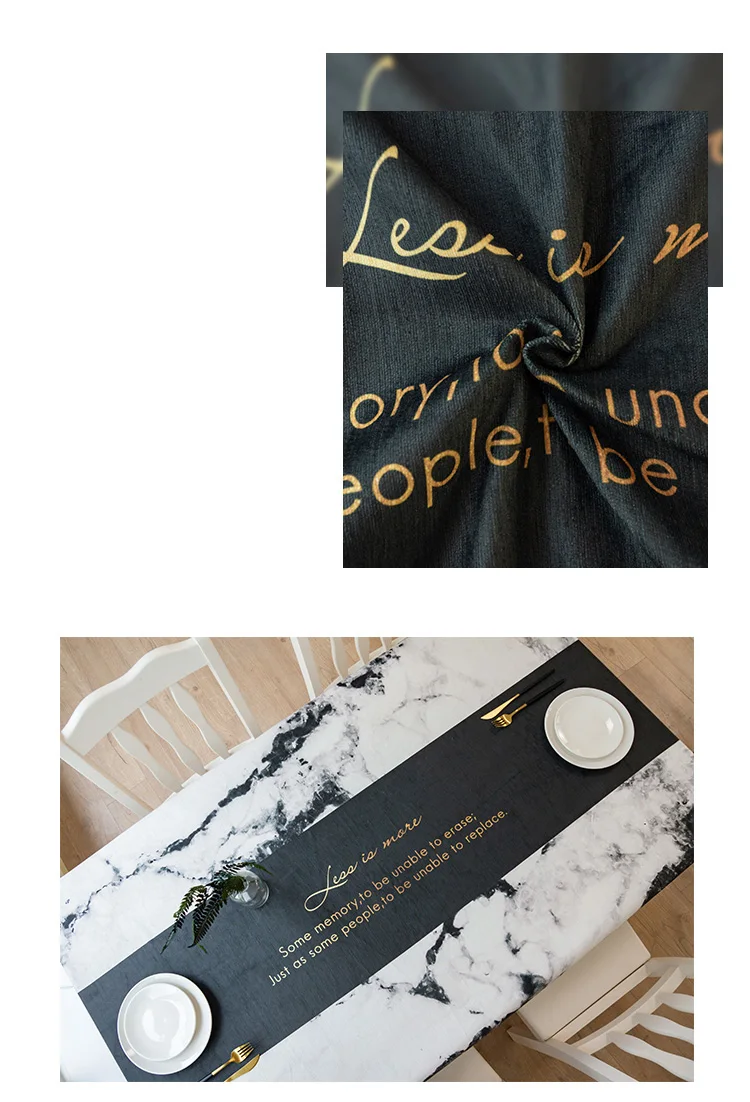 High end chenille solid color stitching waterproof anti scalding ins rectangular tablecloth