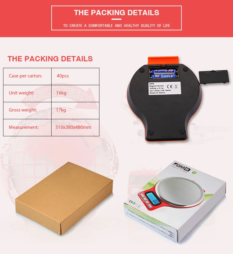 The Factory Patent Product Bright Color Stainless Steel Kitchen Help Scales 1000gx0.1g