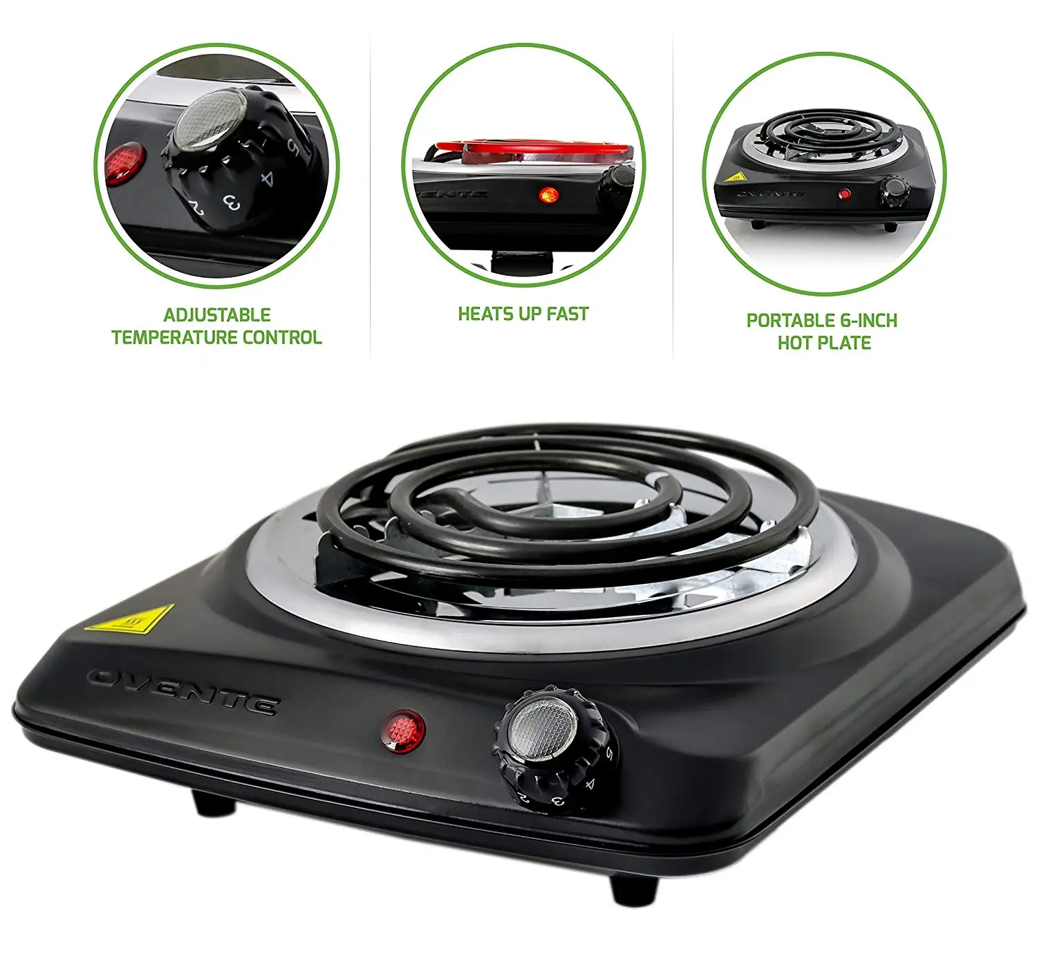 Burner Temperature Control Find Get Quotations Ovente Countertop Electric Single Burner With Adjule Temperature Control 6 Inch Metal Housing