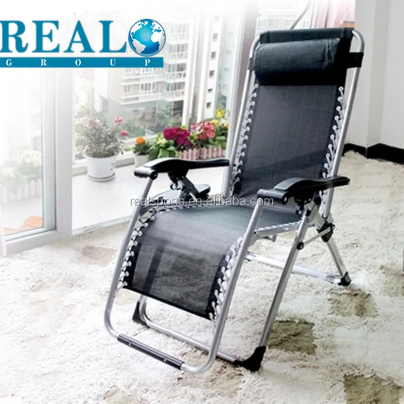 Luxury Modern Adjustable Black 2*1fabric Premium Folding Zero Gravity Chair Outdoor Made In