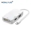 3-in-1 Mini DisplayPort(Thunderbolt) to HDMI/VGA/DVI Adapter Converter Male to Female