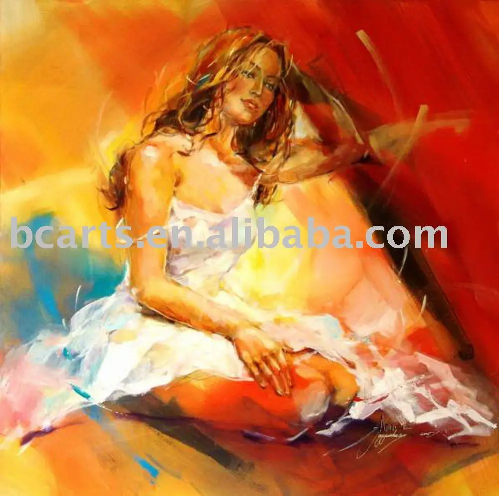 Mooi meisje sex foto, kunst hand geschilderd decoratieve muur ...
