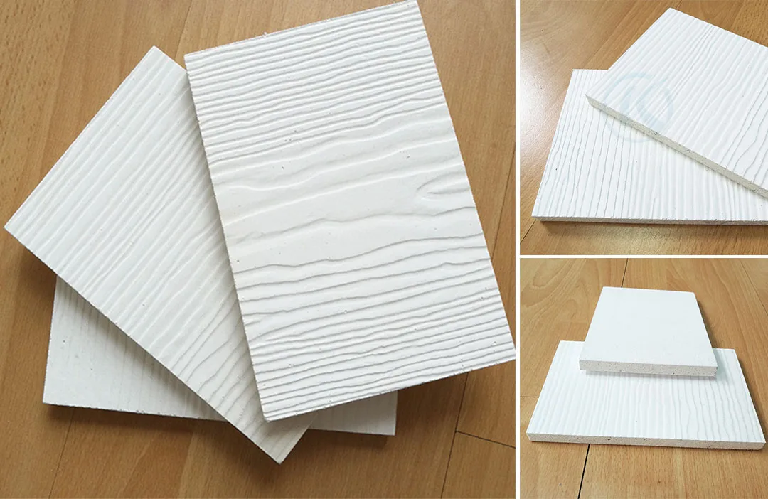 工厂便宜的价格装饰高强度白色防火木纹 mgo 外墙板