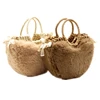 Womens Faux Fur and Straw Clutch Shoulder Bag and Handbag Purse for Winter