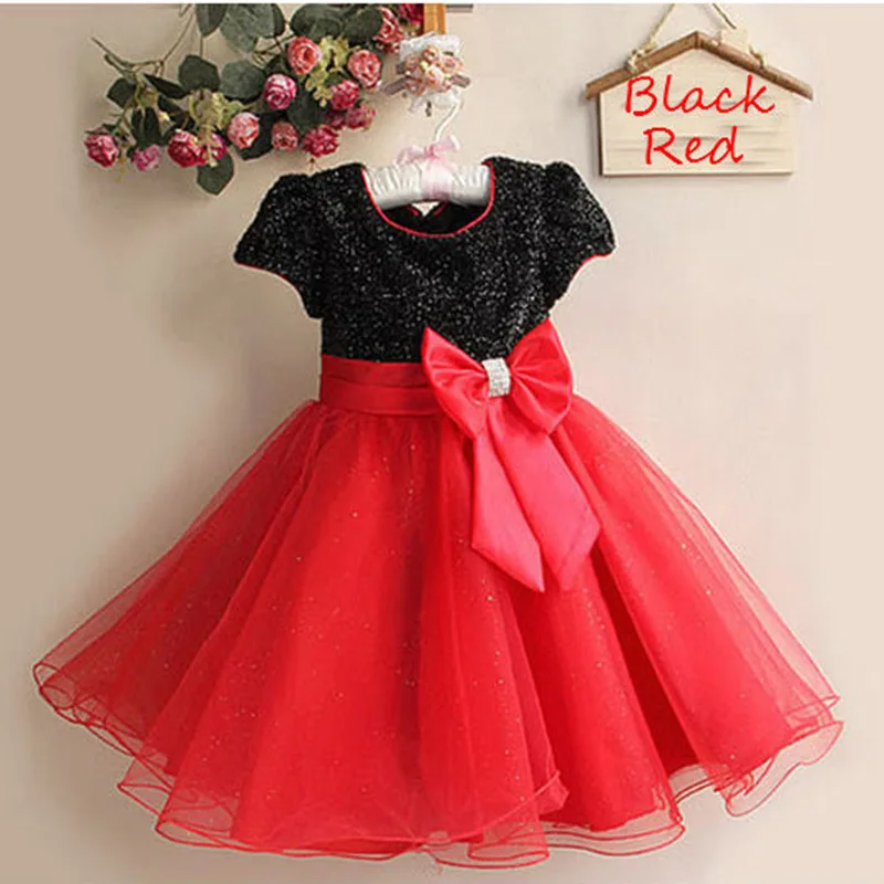 NEW Baby Girls Sequins Dance Dress Children Birthday Wear Party Dress Paillette
