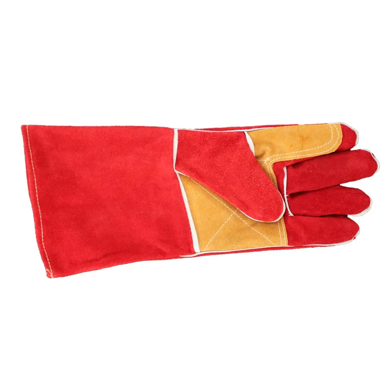36cm Long Cowhide Leather Reinforced Soldering Gloves Buy Soldering