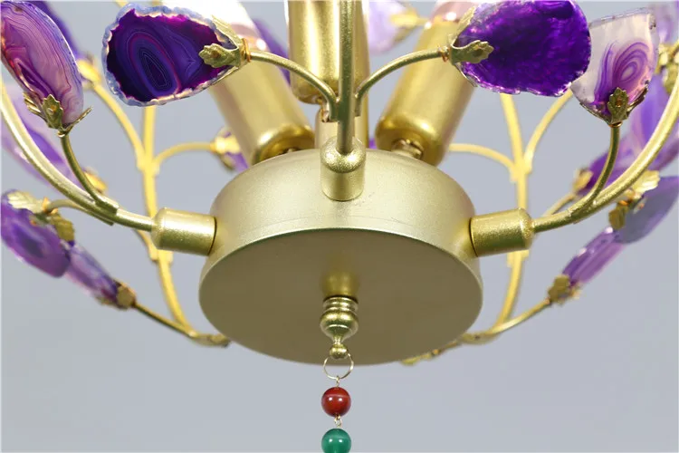 wholesale modern contemporary purple agate stone natural small vintage pendant lights