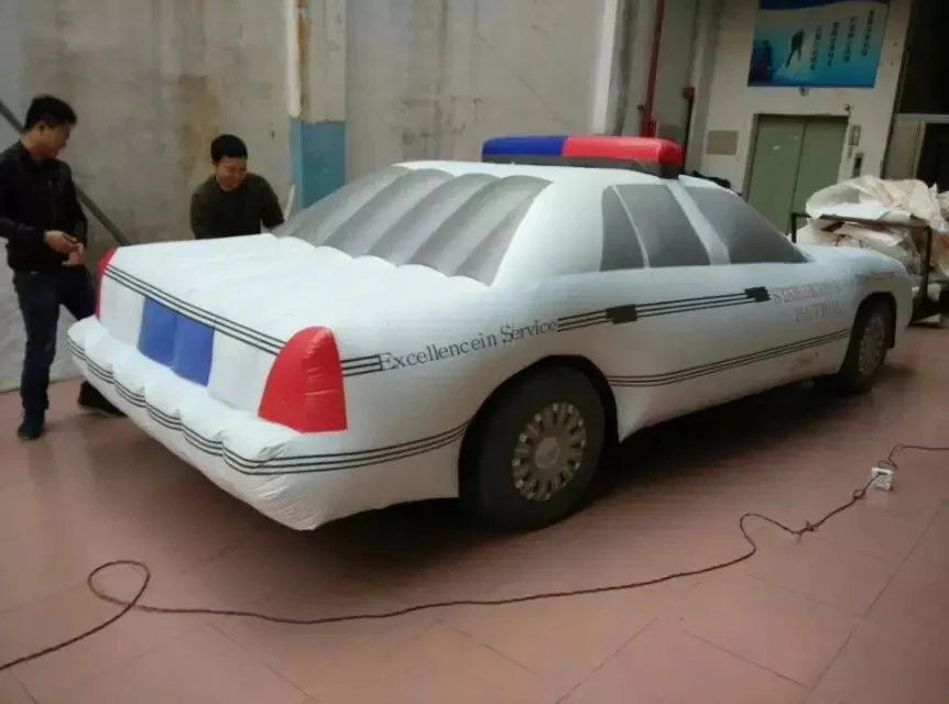 Inflatable Big Advertising Polica Car Model For Festival Promotion
