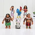6pcs set 7 10 5cm Moana Princess Maui Waialik Heihei Action Figures Toy Action Figure Collection