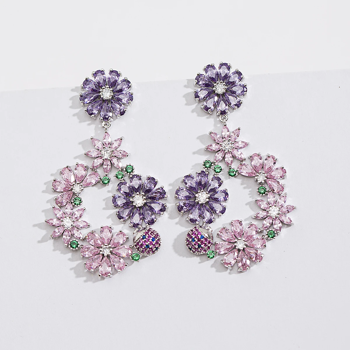 Trendy Drop Costume Ruby Earring Diamond Dangler Earrings Bridal Wedding Jewelry Rhinestone Trendy Drop Costume Ruby Earring Diamond Dangler Earrings Bridal Wedding Jewelry Rhinestone