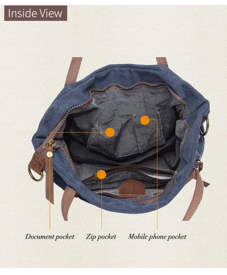 Vintage cotton leisure designer women canvas tote should hobo hand bag handbag for ladies