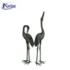 antique metal garden bronze crane sculpture for sale NT-KC005