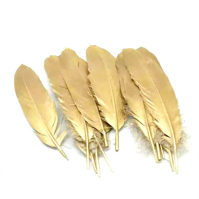 Plumas De Ganso Pintadas En Oro De Plume Metalico De Alta Calidad Para Manualidades Y Diseno De Disfraces De Carnaval Buy Oro Ganso Pluma Pluma De Oro Product On Alibaba Com