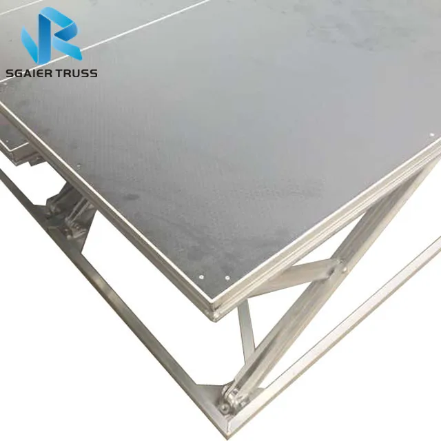 1*2m Aluminum X Folding Concert Scissor Stage for Events