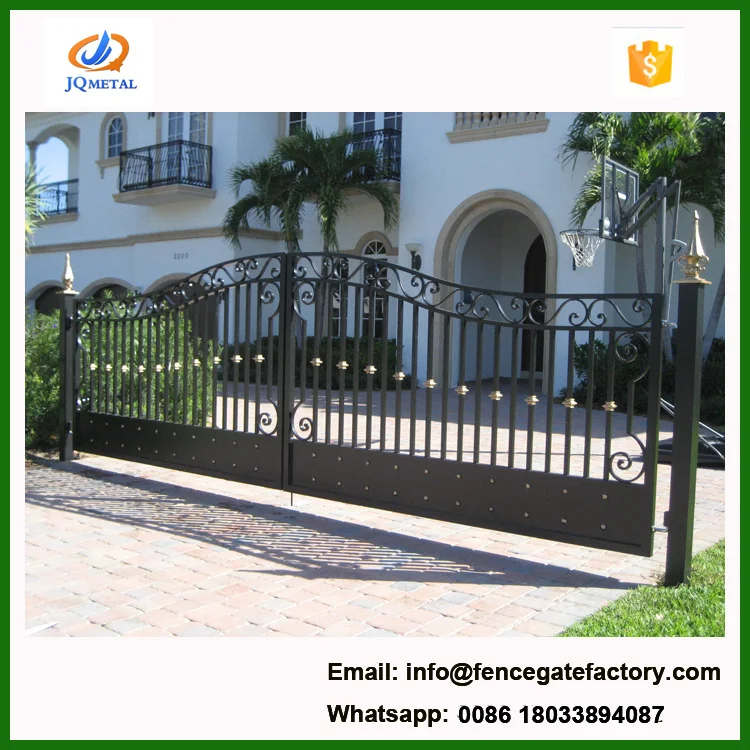 Luxury Blacksmith Wrought Iron Double Swing Gate Design Buy Swing Gate Design Steel Driveway Gate Sliding Aluminum Gate Product On Alibaba Com