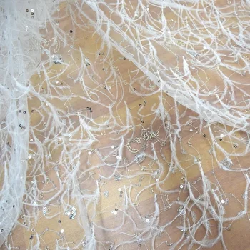feather lace fabric