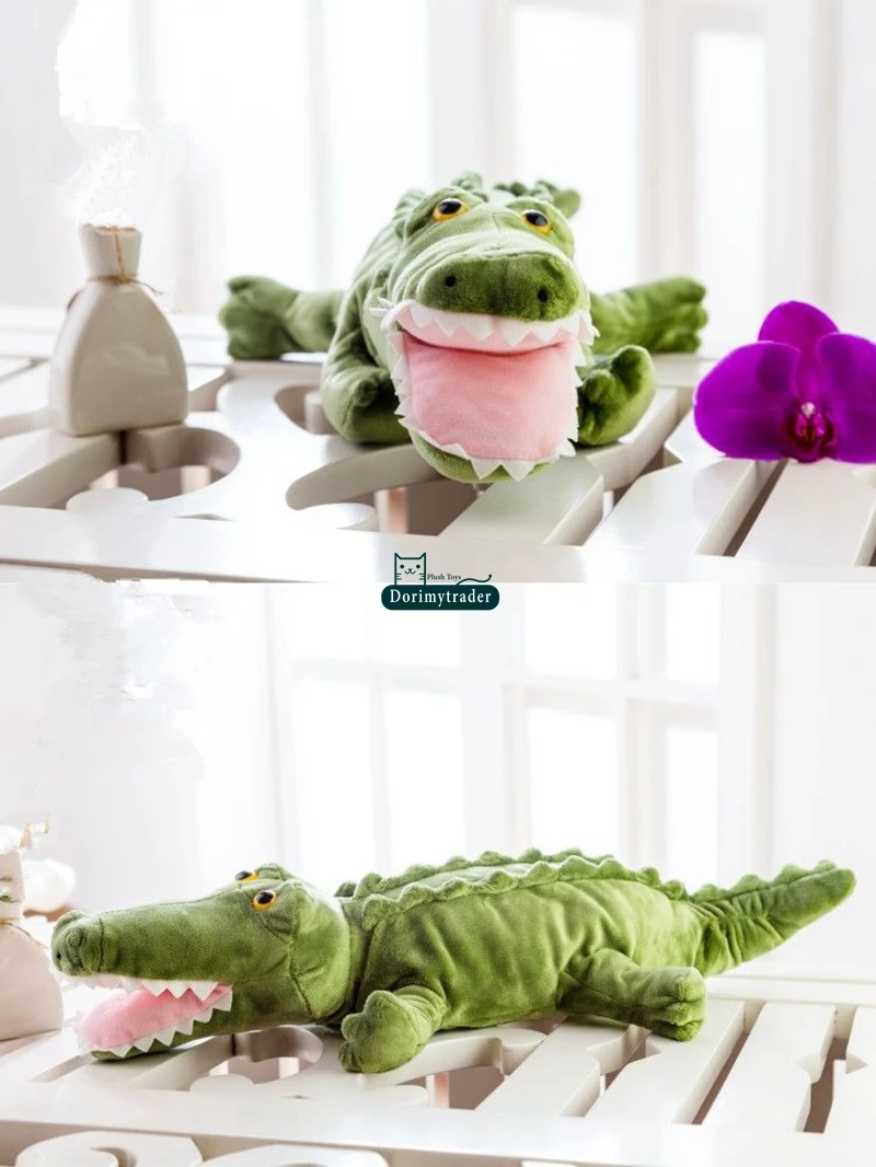 Dorimytrader quality soft animal crocodile plush doll stuffed lovely cartoon cotton alligator toy baby sleeping pillow cushion 52cm DY61885 (4)