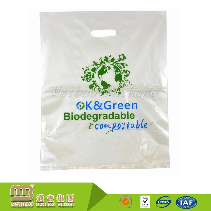Customized Printed Hdpe / Ldpe Packaging White Color Epi Corn Starch