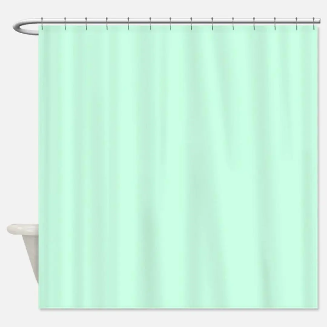 mint green shower curtain