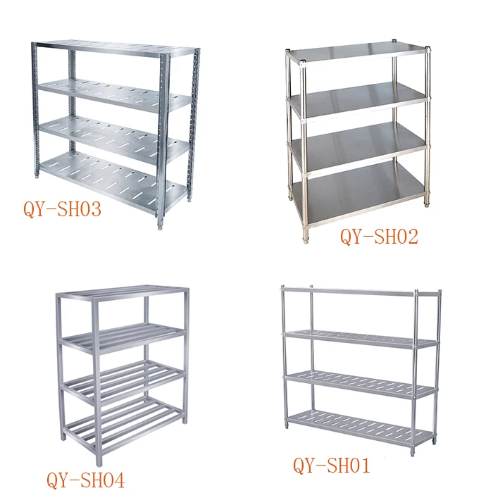 Commerical Stainless Steel Kitchen Storage Rack 4 Tier Assemble