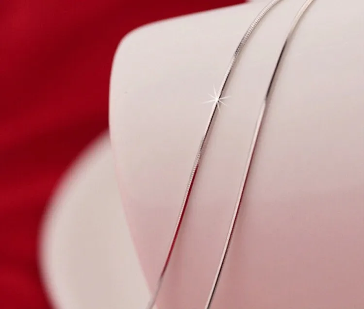 Hot Sale Fashion 1.2mm Silver Plated Snake Chain Necklace Buy 925