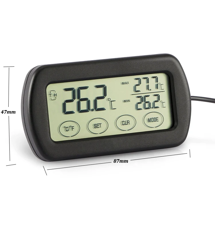 Digital Thermometer Temperatur Hygrometer Termometer Für Reptilien+Fühler DE
