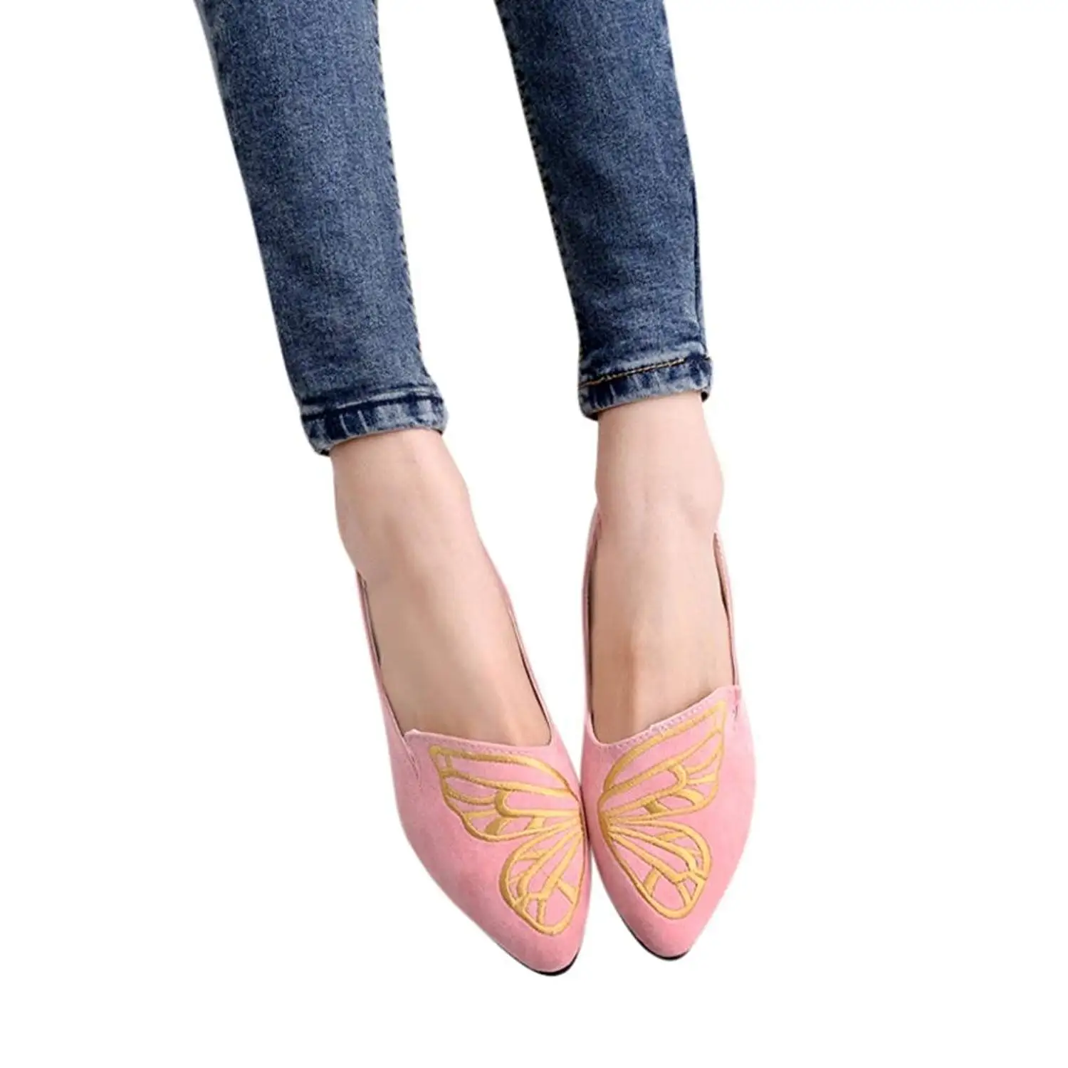 BEAUTYVAN Women Girls Solid Big Size Slip On Flat Shallow Comfort Casual Single Shoes