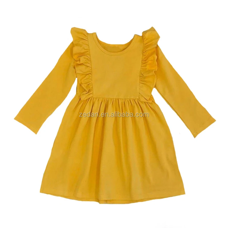 mustard infant dress