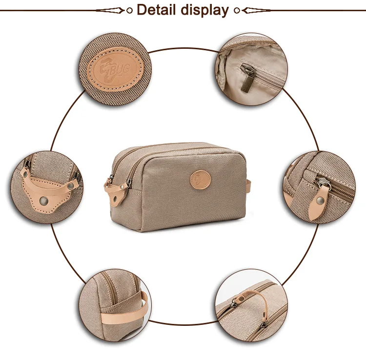 Wholesale fashion custom travel women canvas makeup cosmetic bag