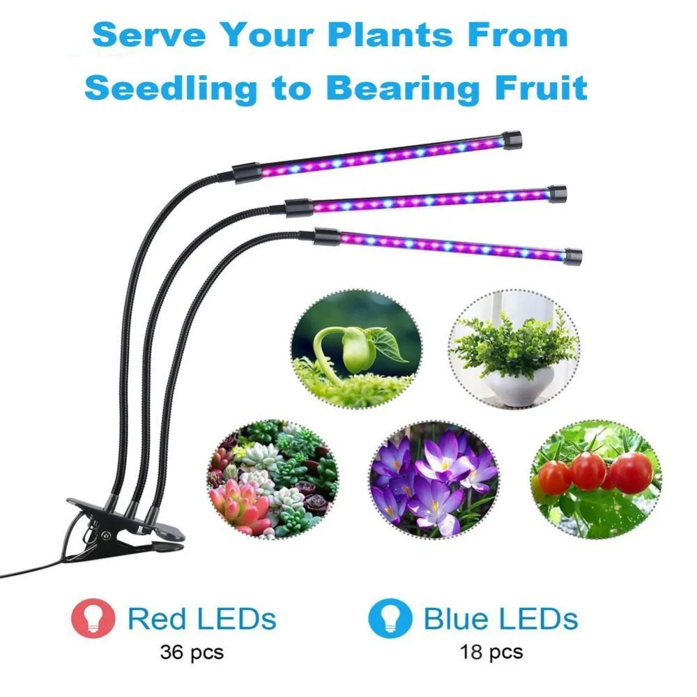Grow Light,27w Led Grow Lamp Bulbs Plant Lights With Full Spectrum,Auto ...