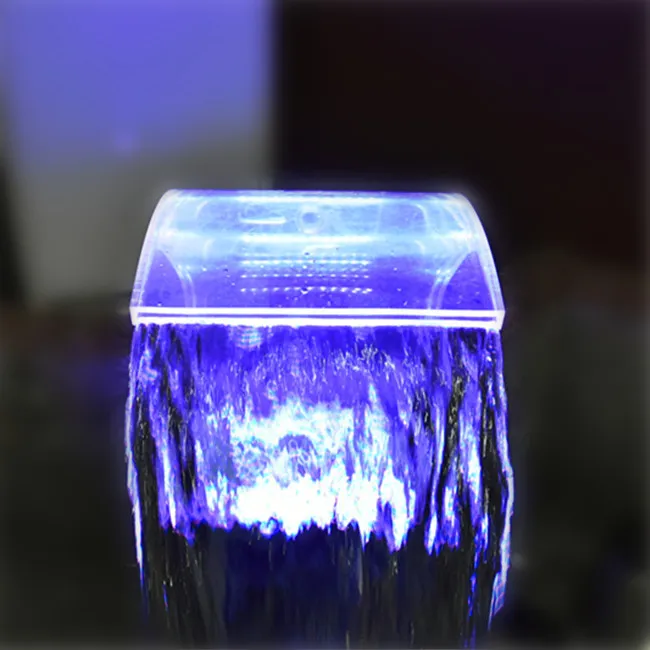 Acrylic pool waterfall fountain cadcade spillway with led light