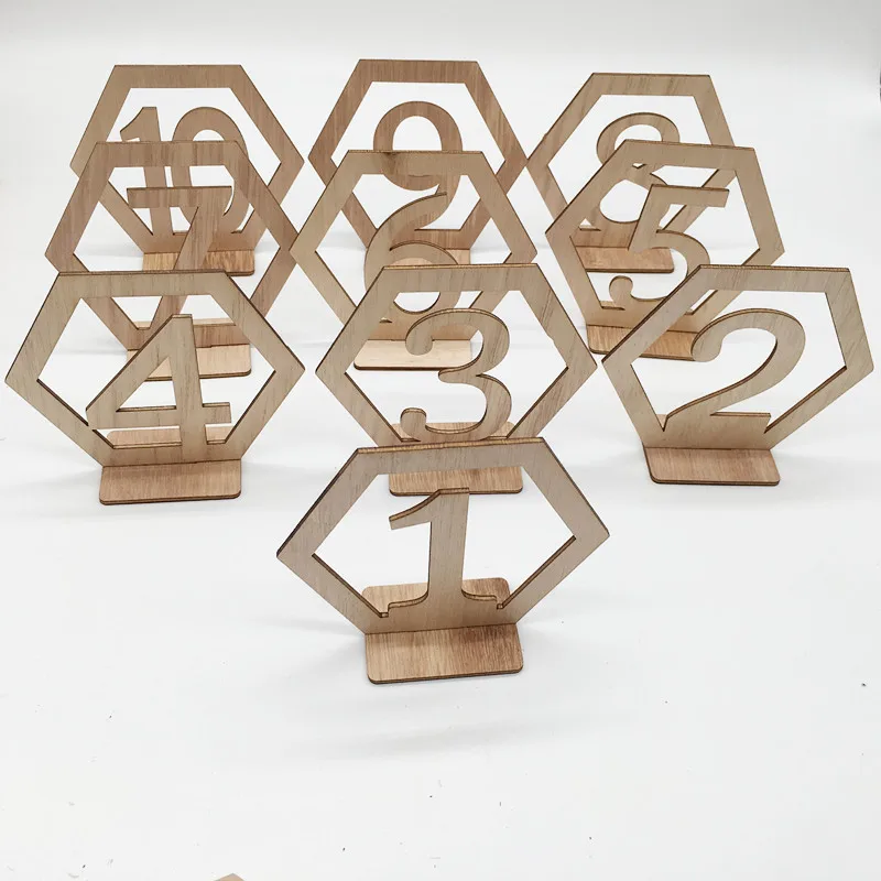 laser cut wood table numbers