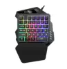 Online Shopping Colorful Lights Wired 35-Keys Backlight Ergonomics One-hand Keyboard the Game Keyboard