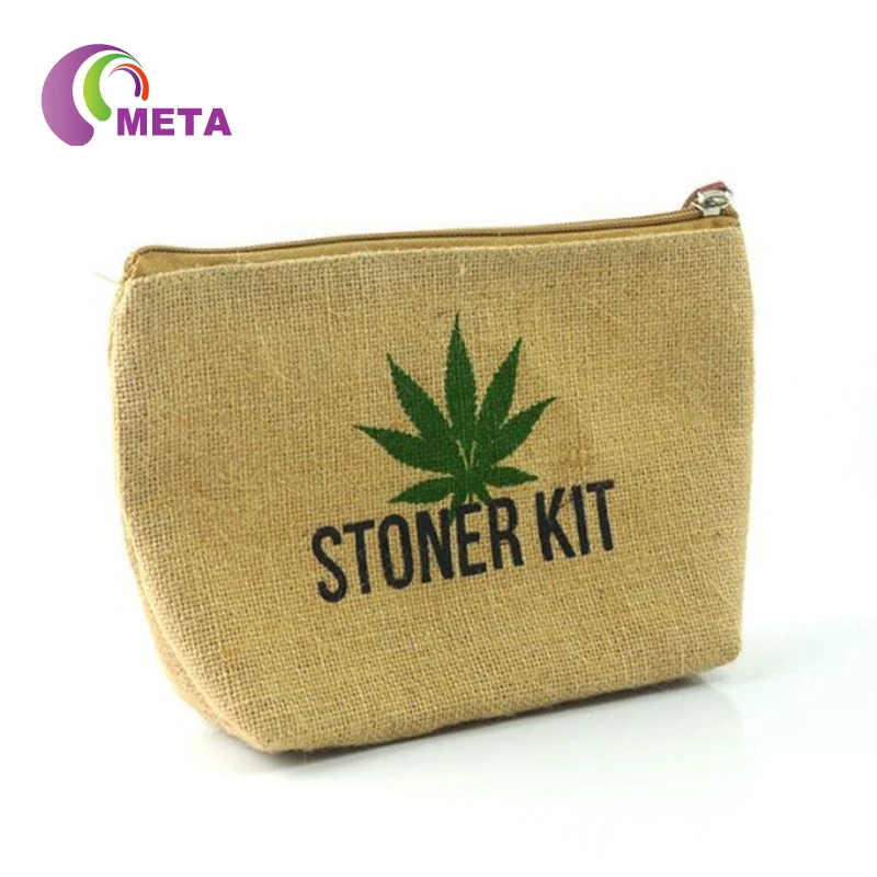 Custom Makeup Pouches Jute Cosmetic Bag With Zipper Buy Jute Bag With