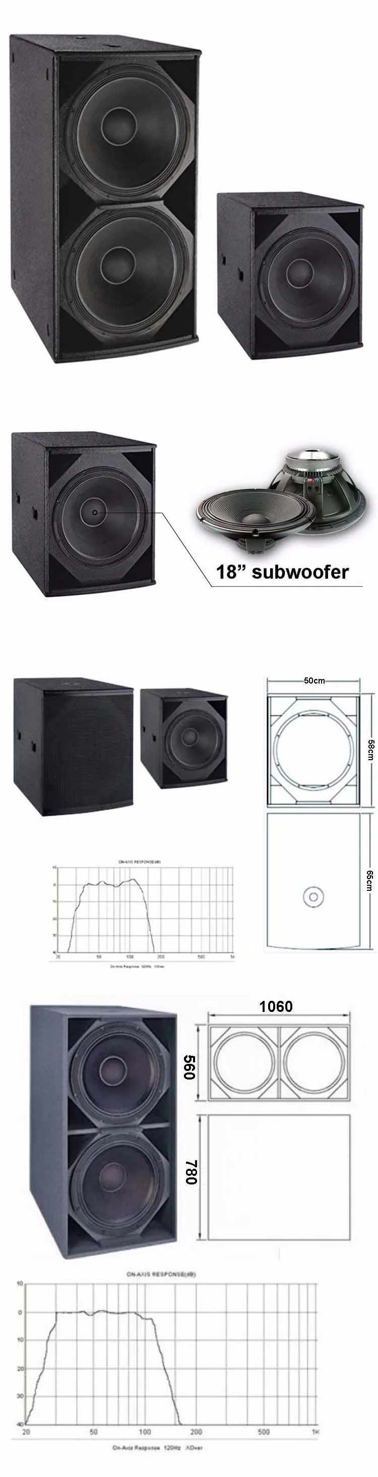 18 Inch Subwoofer Box Design Big Bass Subwoofer Speakers Stage