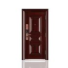 XSF Elegent Security Front Entry Villa Metal Steel Entrance Door with Fingerprint Lock